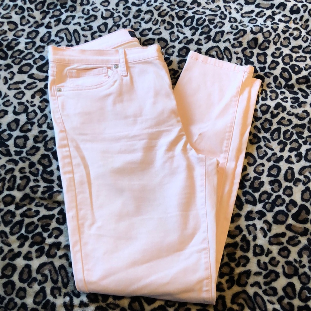 Banana Republic Skinny fit baby pink jeans